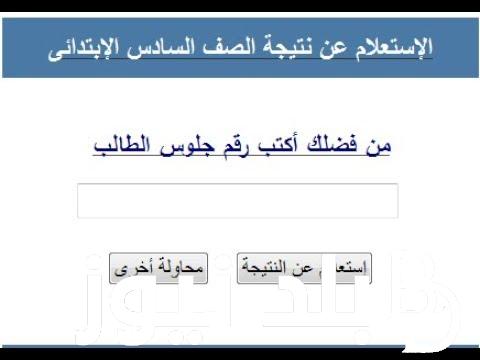 اعرف درجاتك الآن.. رابط نتيجة الصف السادس الابتدائي 2024 بالاسم ورقم الجلوس من خلال بوابة نتائج التعليم الأساسي