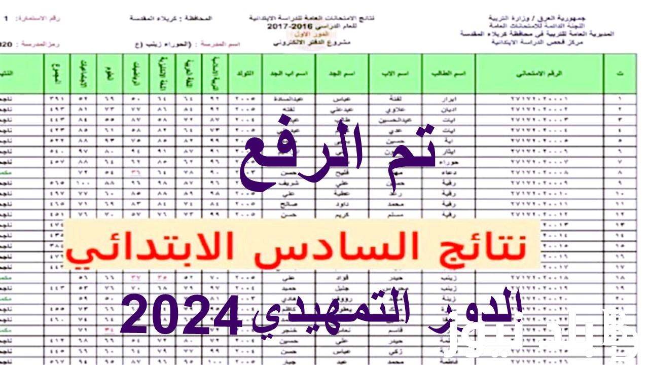 استخرج حالًا.. نتائج السادس الاعدادي التمهيدي 2024 موقع نتائجنا pdf عموم المحافظات