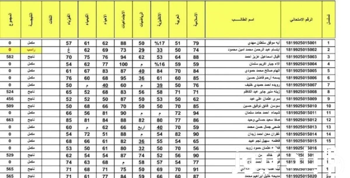 كشوفات PDF .. رابط epedu.gov.iq نتائج الثالث المتوسط بالاسم 2024 الدور الأول عبر موقع نتائجنا وزارة التربية العراقية  في عموم المحافظات