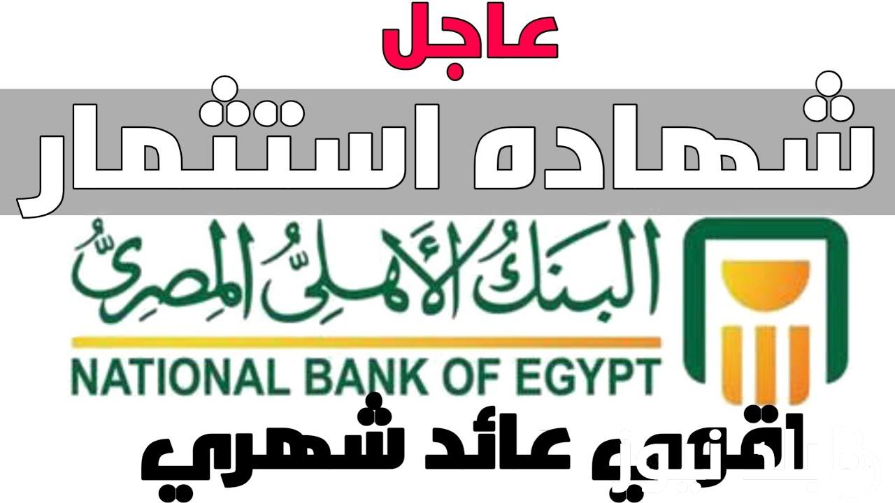 “هتكسب فلوسك أضعاف” شهادات البنك الأهلي المصري الجديدة 2024 بعائد يصل إلى 30% شهرياً