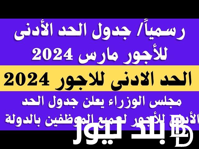 “هتقبض 6000 جنيه” جدول الحد الادنى للاجور الجديد 2024 بنحو 50% وموعد تطبيق الزيادة الجديدة