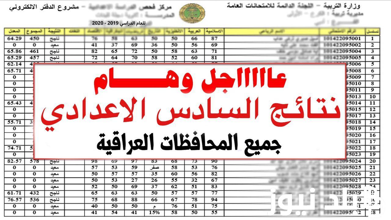 من هُنا.. epedu.gov.iq الآن نتائج السادس الابتدائي 2024 صلاح الدين وجميع المحافظات العراقية عبر موقع نتائجنا