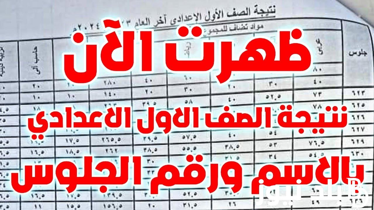 الان.. نتيجة الصف الأول الإعدادي برقم الجلوس والاسم 2024 عبر موقع نتيجة نت natiga-4dk.net