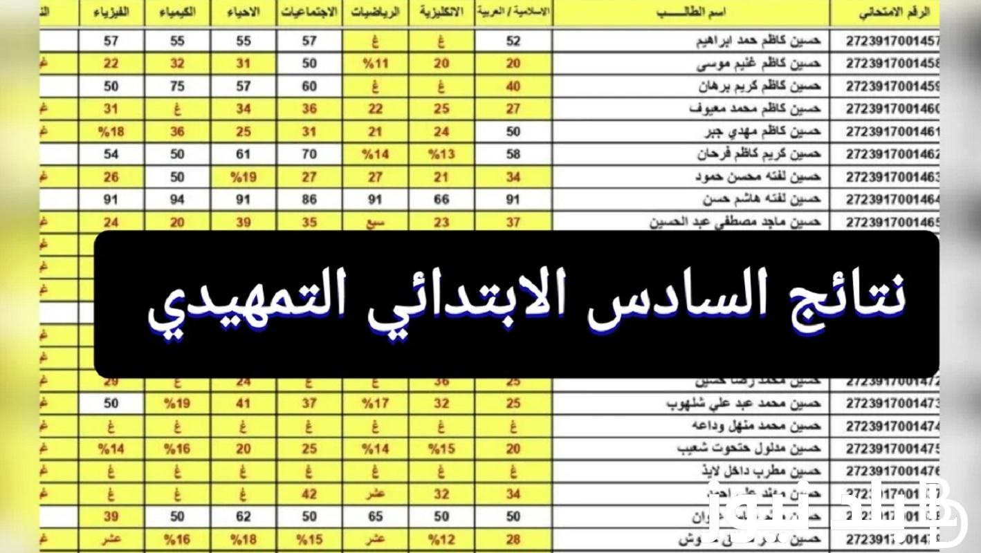 “درجاتك عندنا” نتائج السادس الابتدائي 2024 دور اول بالاسم والرقم الامتحاني في جميع محافظات العراق عبر موقع نتائجنا results.mlazemna