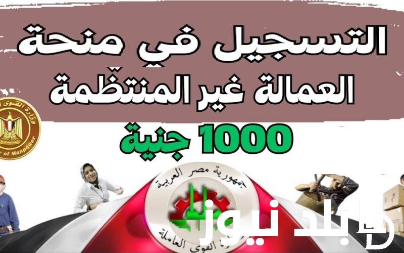 “احصل على 1000 جنية”.. رابط تسجيل العمالة غير المنتظمة 2024 موقع وزارة القوى العاملة المصرية الشروط المطلوبة