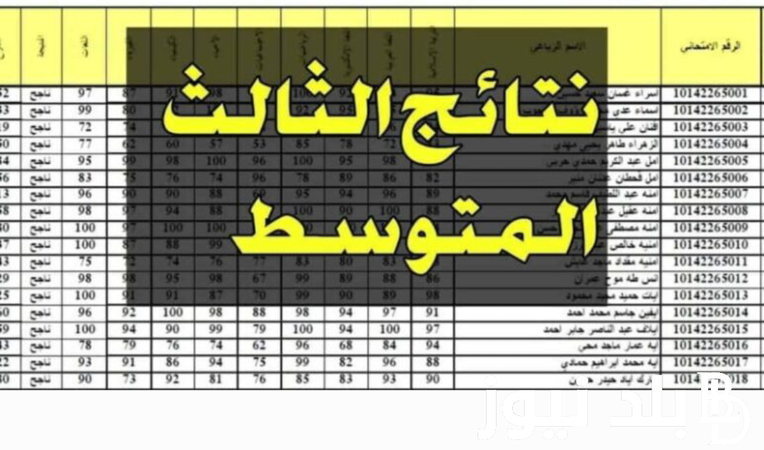 ظهرت حالا.. نتائج الثالث متوسط الدور الاول 2024 لعموم محافظات العراق عبر موقع وزارة التربية العراقية epedu.gov.iq