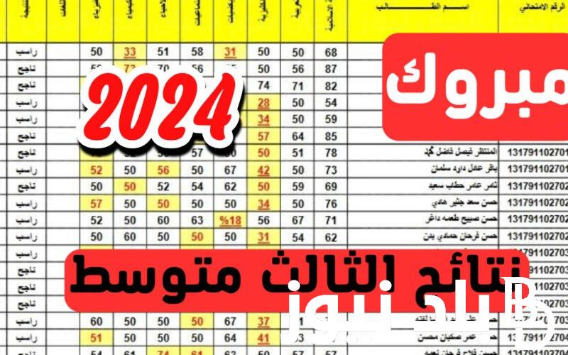 نتجتك هُنا.. استخراج نتائج الثالث متوسط 2024 الدور الاول عبر موقع نتائجنا results.mlazemna.com