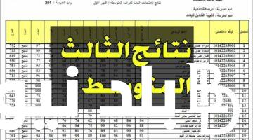 عااااجل ظهور نتائج الثالث متوسط 2024 ورابط الحصول على النتائج عبر results.mlazemna ( عموم العراق)