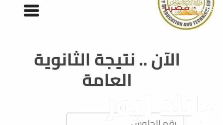 اليك.. رابط نتيجة الثانوية العامة 2024 وخطوات الإستعلام عن نتيجة الثانوية العامة عبر موقع وزارة التربية والتعليم